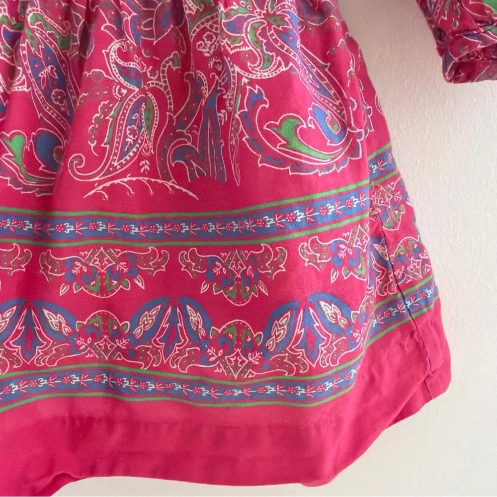 Polo Ralph Lauren Paisley Cotton Batiste Dress 2/2T Toddler Pink Cotton Lined